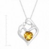 Sterling Natural Citrine Pendant Necklace in Women's Pendants