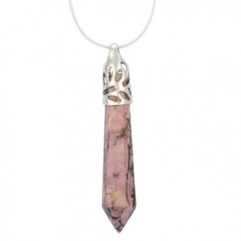 Hexagonal Rhodochrosite Gemstone Necklace GGP26 B9 - 9) rhodochrosite - CV18630KZI0