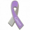 PinMart's Cancer Awareness Lavendar Ribbon Enamel Lapel Pin - CR110UWPO6F
