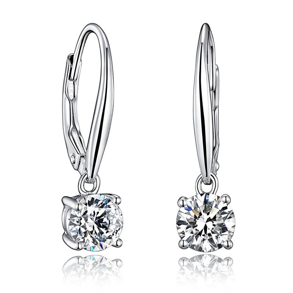 Sterling Earrings Cutting Simulated Diamonds - C4182GR46XI