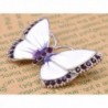 Alilang Painted Amethyst Rhinestone Butterfly