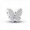 Glamulet Clear Crystal Butterfly Series Charms 925 Sterling Silver Beads Fits for Bracelet - C8189YT4C4M
