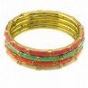 Colorful texture bangles textured bracelets