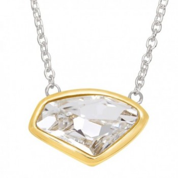 Silpada 'Dazzler' Sterling Silver- Brass- and Swarovski Crystal Necklace- 16+2" - CL12N9L6DYZ