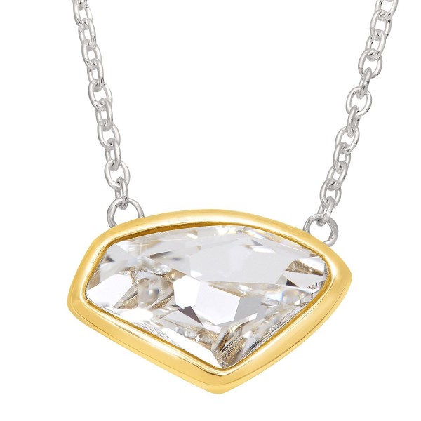 Silpada 'Dazzler' Sterling Silver- Brass- and Swarovski Crystal Necklace- 16+2" - CL12N9L6DYZ