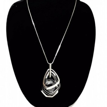 Triple Stack Silver Pendant Necklaces - C2187WWZGIX