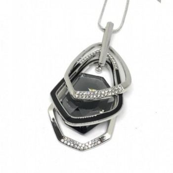 Triple Stack Silver Pendant Necklaces in Women's Pendants