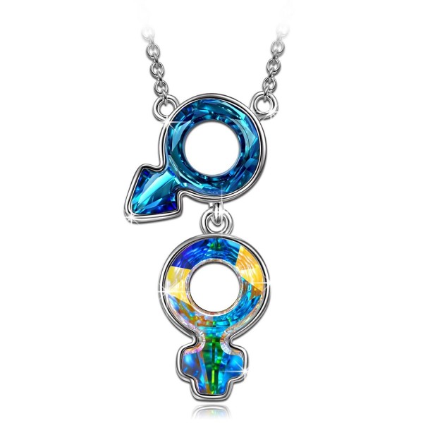 J.NINA "Doomed" Romantic Design Woman Pendant Necklace- Made with Latest Cutting Swarovski Crystals - CQ17X3L07Q6