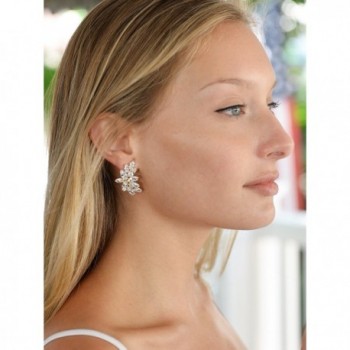 Mariell Shimmery Zirconia Occasion Earrings