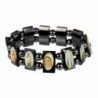 4030166 Mother of Jesus Saints Angels Black Hematite Bracelet with Beads Stretch Pope Blessed Virgin - CS11932OSA5