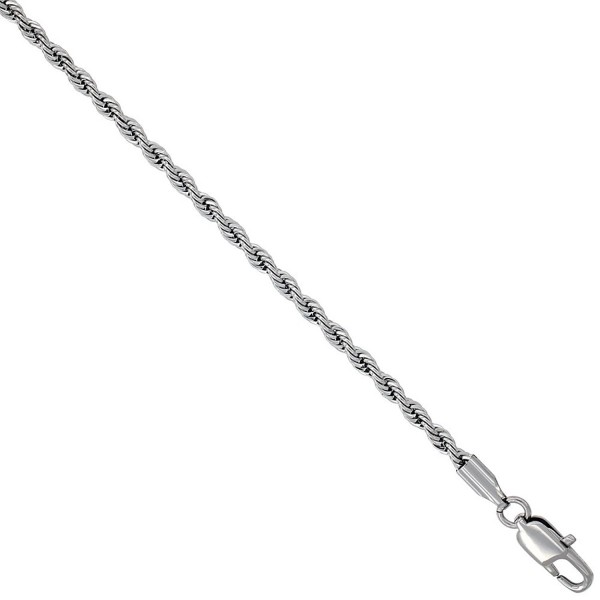 Surgical Steel Rope Chain 1/8 inch wide- available sizes 16- 18- 20- 24- 30 inch - CI11C74AF4J