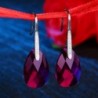 EleQueen Sterling Teardrop Shepherd Swarovski in Women's Drop & Dangle Earrings