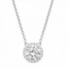 Halo Necklace with Swarovski Zirconia in Sterling Silver - CX125M1LVJH