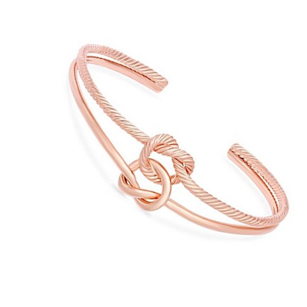 Tie the Knot Bracelet Rose Gold Love Knot Bracelet Maid of Honor Gift Bridesmaid Jewelry - Rose Gold - CA1876Z5QSG