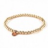 Yellow- White or Rose Gold Tone Sterling Silver Stretch Beaded Bracelet - CM12IVC3XHH