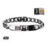 Women's Stainless Steel Star Wars Darth Vader ID Curb Chain Bracelet - CQ129HJUES9