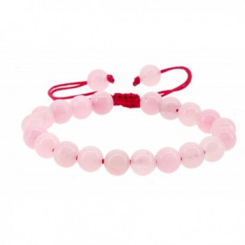 8mm Pink Simulated Jade Beaded Bracelet - CH11LEPLF15