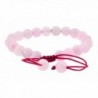 Pink Simulated Jade Beaded Bracelet