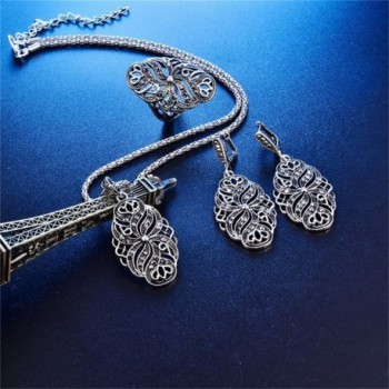 Silvery Wedding Jewelry Necklace Simulated in Women's Pendants