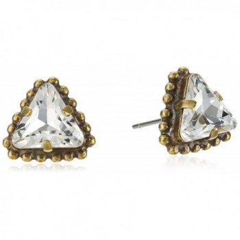 Sorrelli Embellished Triangle Post Stud Earrings - White - CD12I800JWJ