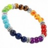 SUNYIK Semi Precious Stone Bracelet-Chakra Ctystal Healing-Balancing Reiki-Yoga Jewelry - 1-7 Color Chakra - CG12GEHFLG7