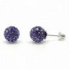 Sterling Simulated February Birthstone Earrings - Simulated Amethyst - February - CN12O0PRIZK