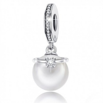 BAMOER Sterling Silver Bracelet Necklaces - Ring Pearl - CX187R9UZLG