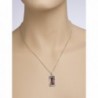 Rectangular Carnelian Gemstone Sterling Necklace in Women's Pendants