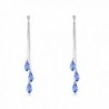Desimtion Earrings Swarovski Silver Jewelry - Blue - CZ18966IOOX