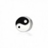 Yin Yang Charm 925 Sterling Silver Enamel Inspirational Bead for Bracelets - CM1156G4TJX