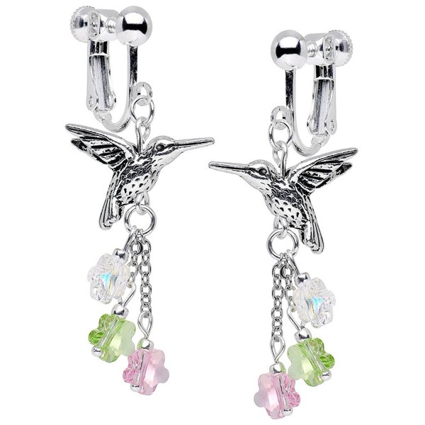 Body Candy Handcrafted Silver Plated Hummingbird Clip On Earrings Created with Swarovski Crystals - CS125Y4D0LJ