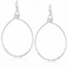 Robert Lee Morris Hammered Texture Large Silver Oval Gypsy Hoop Earrings - C512NVIX5F0