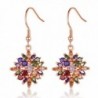 BAMOER Multicolor Zirconia Earrings Necklace in Women's Jewelry Sets