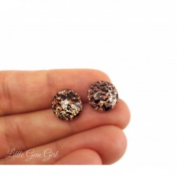 Cheetah Animal Glitter Earrings Stainless