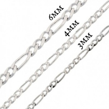 Diamond Cut Sterling Silver Necklace Italian in Women's Chain Necklaces