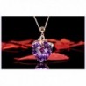 Amethyst Created Cubic zirconia Crystal Necklace