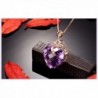 Amethyst Created Cubic zirconia Crystal Necklace in Women's Pendants