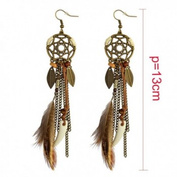 Vintage Feather Pendant Earring Earrings