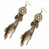 Vintage Feather Pendant Earring Earrings in Women's Drop & Dangle Earrings