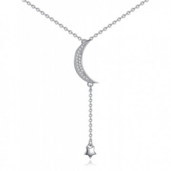 Necklace Sterling Valentines Anniversary Girlfriend - MOON AND STAR - CE186WSMIEE