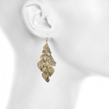 Lux Accessories Burnish Chandelier Earrings