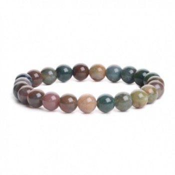 iSTONE Natural Gemstone Bracelet Rhodonite in Women's Stretch Bracelets