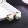 SBLING Plated White Zirconia Earrings in Women's Stud Earrings