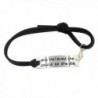 YOYONY engraved message "She believed she could so she did" inspirational leather cuff bracelet - CF12GUN9JEZ