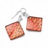 Sterling Silver Painted Murano Earrings