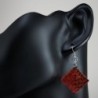 Sterling Silver Painted Murano Earrings in Women's Drop & Dangle Earrings