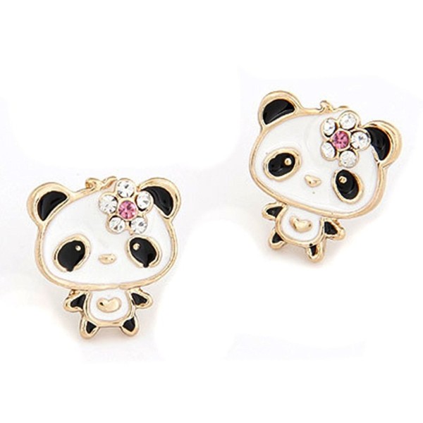 LOCOMO Women Girl Cute Animal Fox Stud Earrings JER037 - JER036s02 - CQ11YG8YWZD