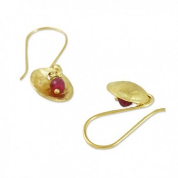 NOVICA Dangle Earrings Cerise Harvest in Women's Drop & Dangle Earrings