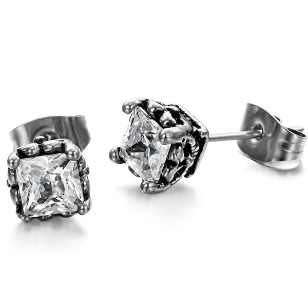 Titanium Stainless Steel Lady's Charming Stud Earring with a Gift Box and a Free Small Gift - CA11DX9JDWD