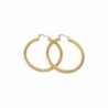 Gold Layered Classic 4mm Thick Hoop Earrings + Microfiber Jewelry Polishing Cloth - CF11LA6LXWN